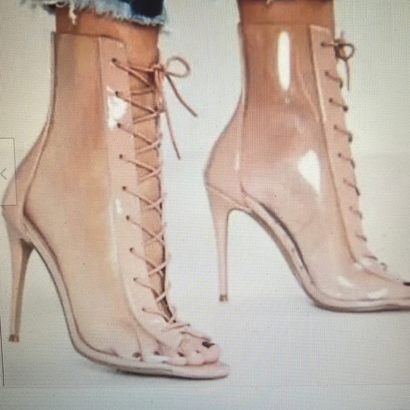 Steve Madden NEW stiletto lace up booties. Meltdown. Open toe. - Picture 6 of 6